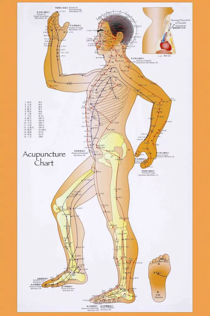 acupuncture chart side