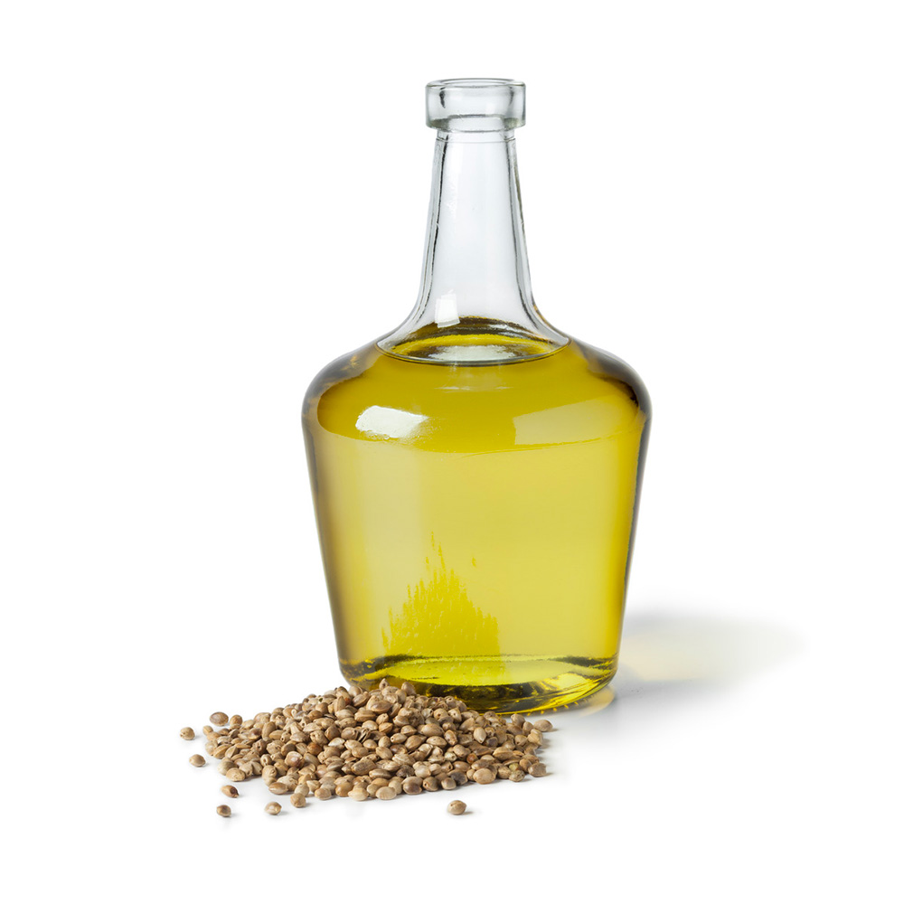 hemp seed oil in bottle