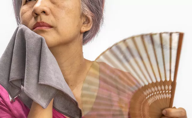 woman hot flashes