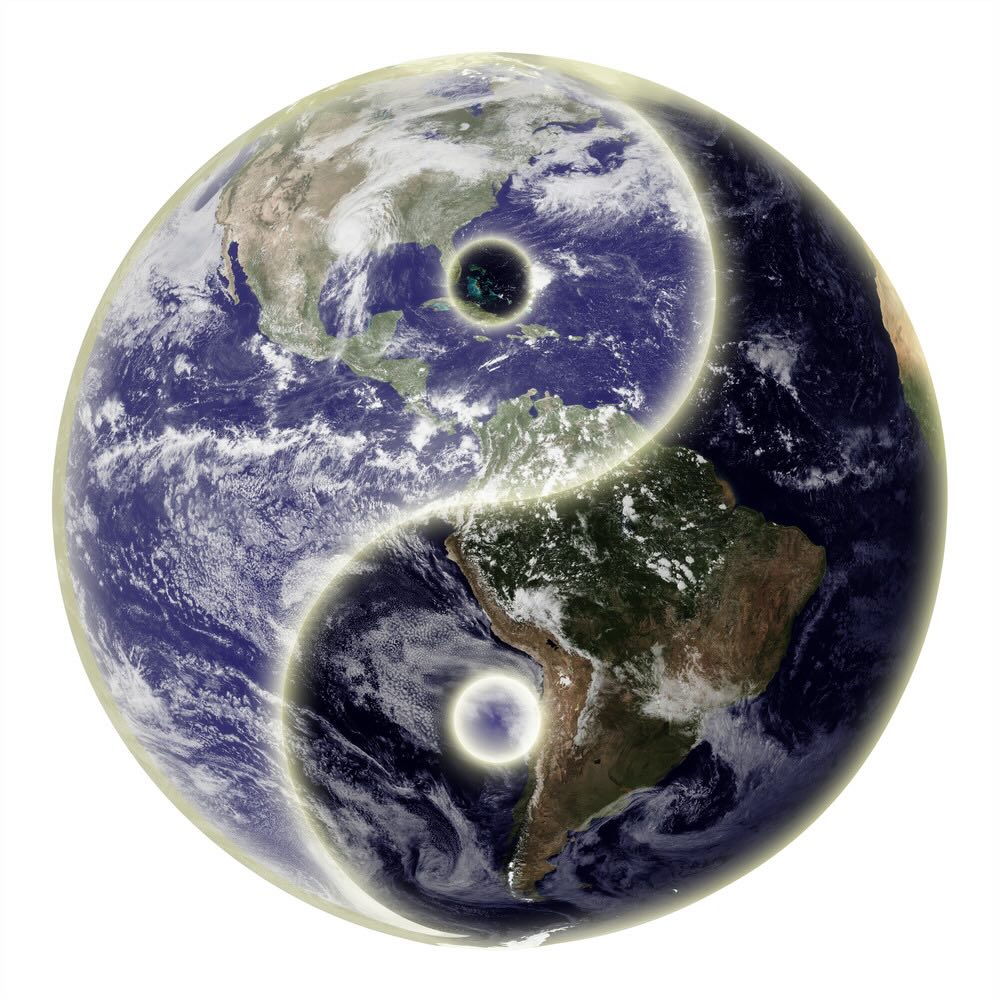 yin yang globe