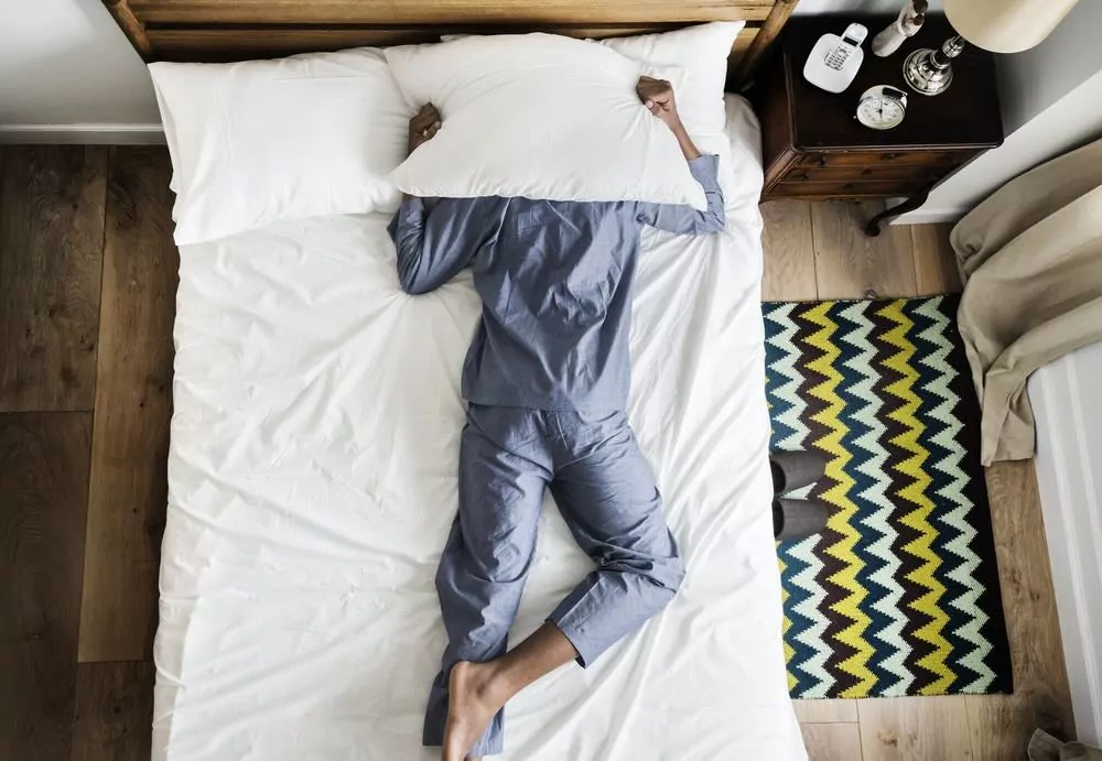 man trying to sleep