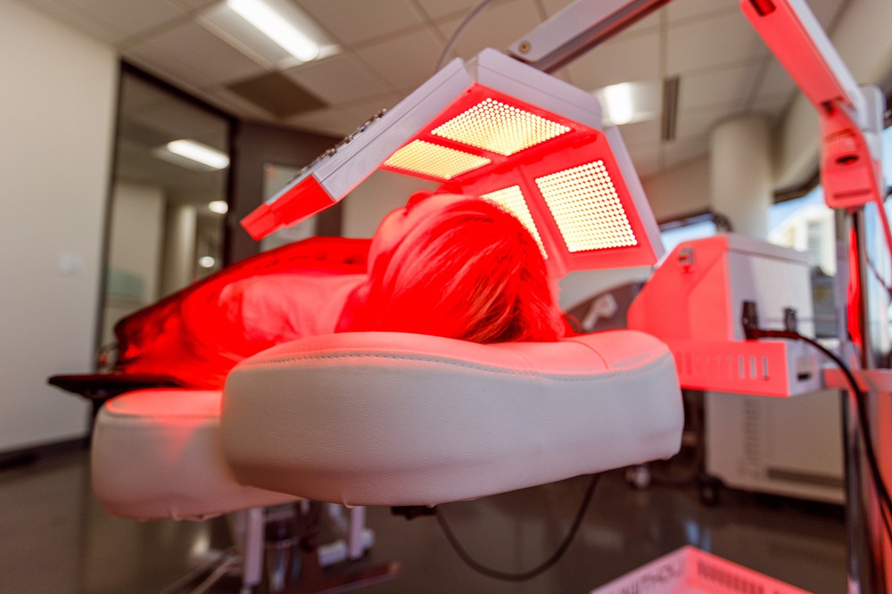 LED facial treatment