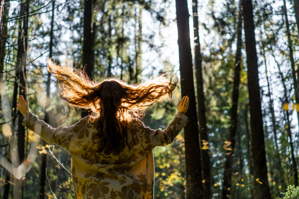 woman with long red hair